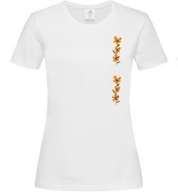 Женская футболка Квіти помаранчеві