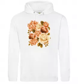 Мужская толстовка (худи) Троянди Белый фото