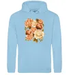 Чоловіча толстовка (худі) Троянди Блакитний фото