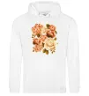 Жіноча толстовка (худі) Троянди Білий Жіноча толстовка (худі) Троянди Білий фото