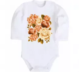 Детский боди Троянди Белый фото