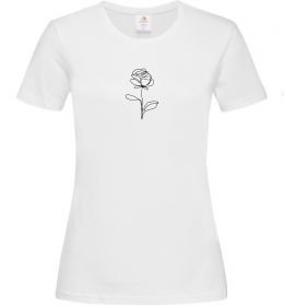 Жіноча футболка Троянда ЧБ ВИШИВКА Жіноча футболка Троянда ЧБ ВИШИВКА