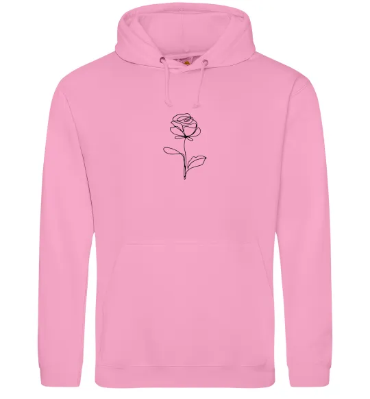 Чоловіча толстовка (худі) Троянда ЧБ ВИШИВКА Рожевий фото