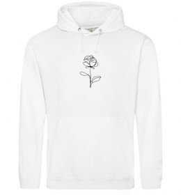 Чоловіча толстовка (худі) Троянда ЧБ ВИШИВКА