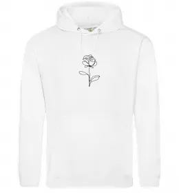 Мужская толстовка (худи) Троянда ЧБ ВИШИВКА Белый фото