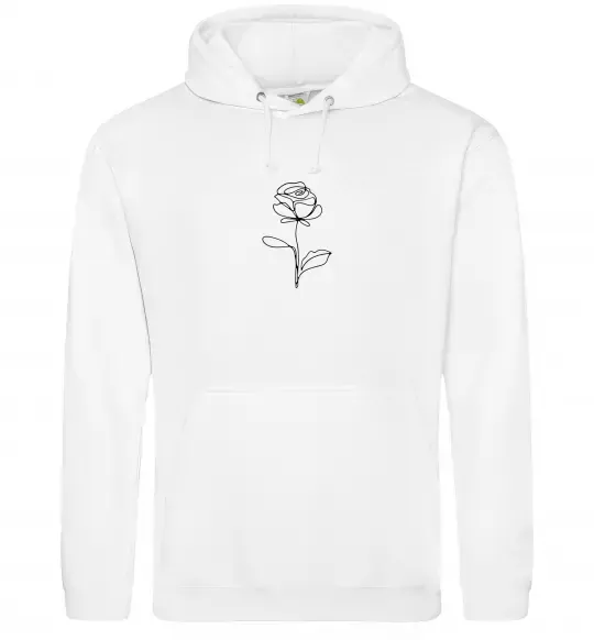 Женская толстовка (худи) Троянда ЧБ ВИШИВКА Белый фото