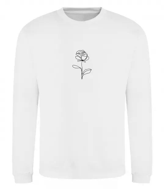 Свитшот Троянда ЧБ ВИШИВКА Белый фото