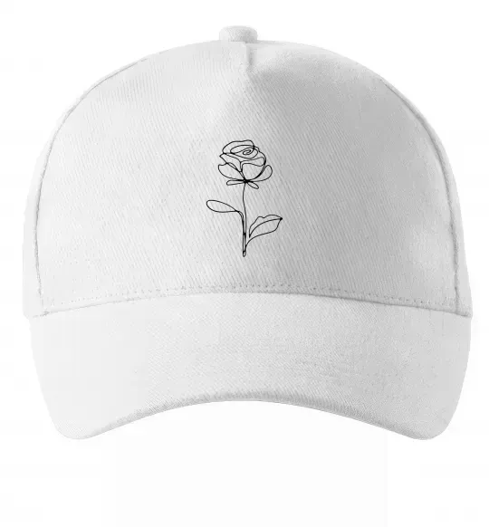 Кепка Троянда ЧБ ВИШИВКА Белый фото