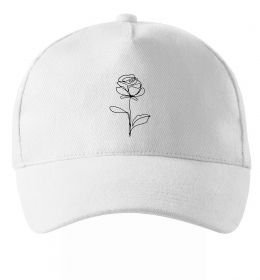 Кепка Троянда ЧБ ВИШИВКА