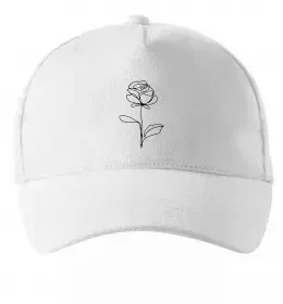 Кепка Троянда ЧБ ВИШИВКА Белый фото