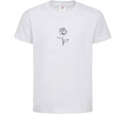 Дитяча футболка Троянда ЧБ ВИШИВКА