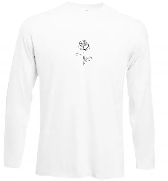 Лонгслів Троянда ЧБ ВИШИВКА Білий фото