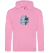 Жіноча толстовка (худі) Мозок з квітами Рожевий фото