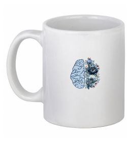 Чашка керамическая Мозок з квітами
