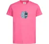Детская футболка Мозок з квітами Ярко-розовый фото