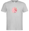 Чоловіча футболка Мозок квіти Сірий фото