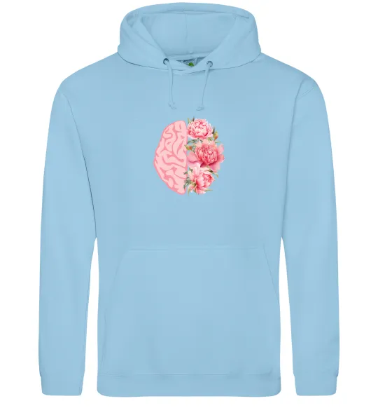 Жіноча толстовка (худі) Мозок квіти Блакитний фото