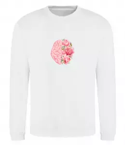 Свитшот Мозок квіти Белый фото