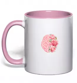 Чашка з кольоровою ручкою Маки Зелений фото Чашка з кольоровою ручкою Маки Зелений фото