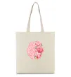 Эко-сумка Мозок квіти Бежевый фото