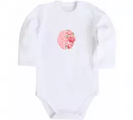 Детский боди Мозок квіти Белый фото