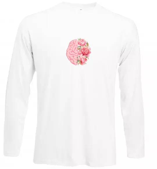 Лонгслив Мозок квіти Белый фото