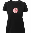 Жіноча преміум футболка Мозок квіти Чорний фото