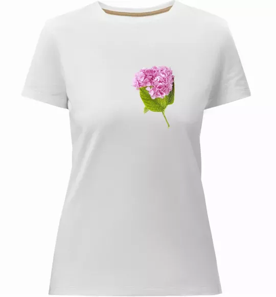 Жіноча преміум футболка Гортензії 1 Білий фото