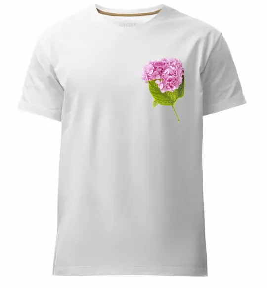 Мужская премиум футболка Гортензії 1 Белый фото