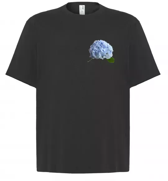 Футболка Оверсайз Гортензії 2 Черный фото