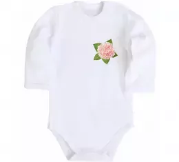 Детский боди Гортензії 3 Белый фото