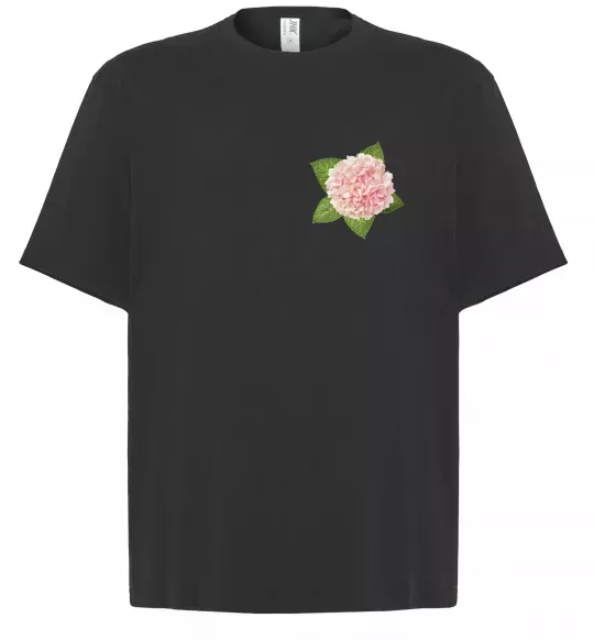 Футболка Оверсайз Гортензії 3 Черный фото