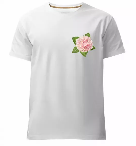 Мужская премиум футболка Гортензії 3 Белый фото