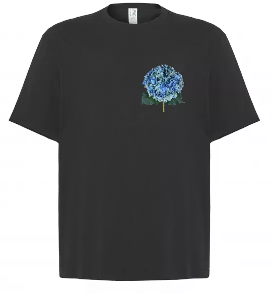 Футболка Оверсайз Гортензії 4 Черный фото