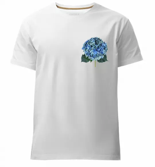 Мужская премиум футболка Гортензії 4 Белый фото