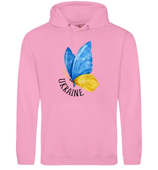 Чоловіча толстовка (худі) Ukraine метелик Рожевий фото