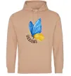 Жіноча толстовка (худі) Ukraine метелик Пісочний Жіноча толстовка (худі) Ukraine метелик Пісочний фото