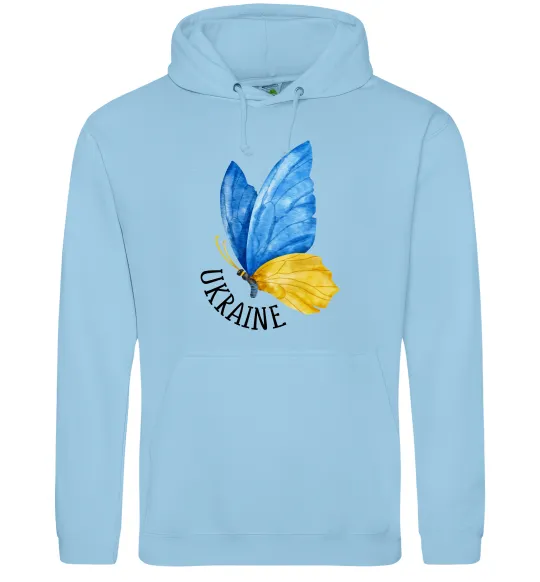Жіноча толстовка (худі) Ukraine метелик Блакитний фото