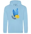 Жіноча толстовка (худі) Ukraine метелик Блакитний фото