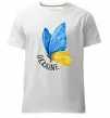 Чоловіча преміум футболка Ukraine метелик Білий фото
