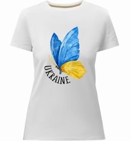 Жіноча преміум футболка Ukraine метелик Жіноча преміум футболка Ukraine метелик