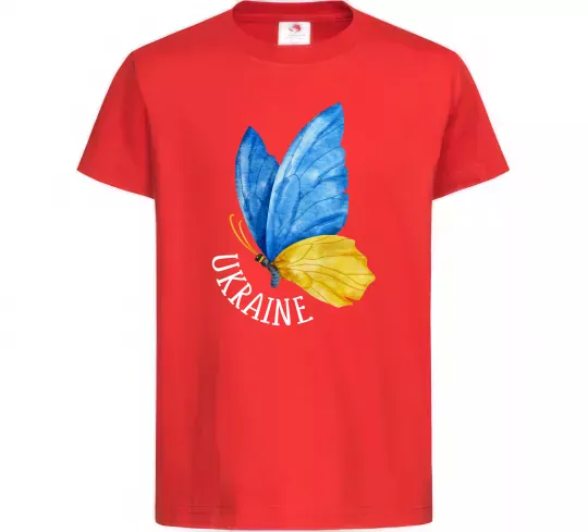 Дитяча футболка Ukraine метелик Червоний фото