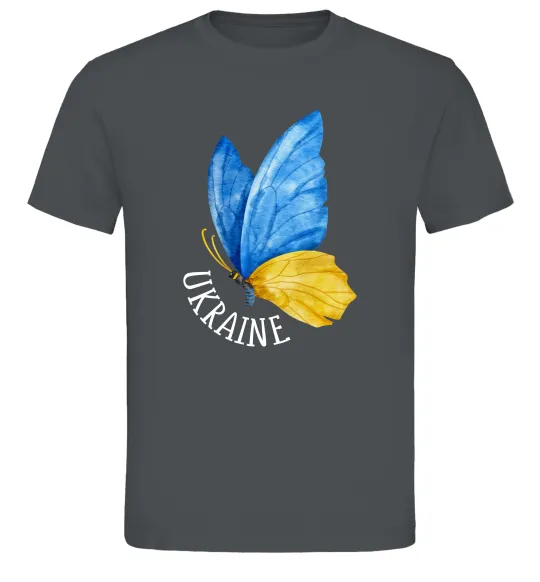 Мужская футболка Ukraine метелик Графит фото