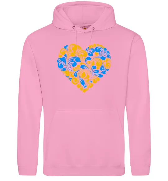 Чоловіча толстовка (худі) Серце в колір прапору України Рожевий фото