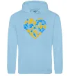 Жіноча толстовка (худі) Серце в колір прапору України Блакитний фото