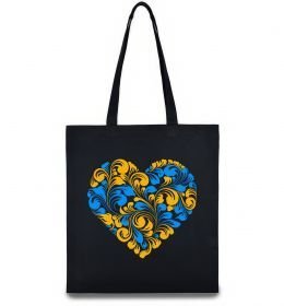 Эко-сумка Серце в колір прапору України
