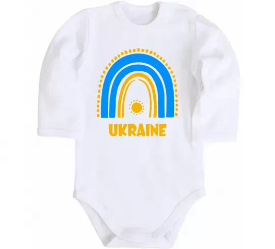 Дитячий бодік Ukraine сонце Білий фото