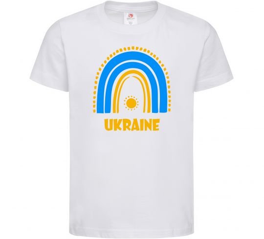 Детская футболка Ukraine сонце Белый фото