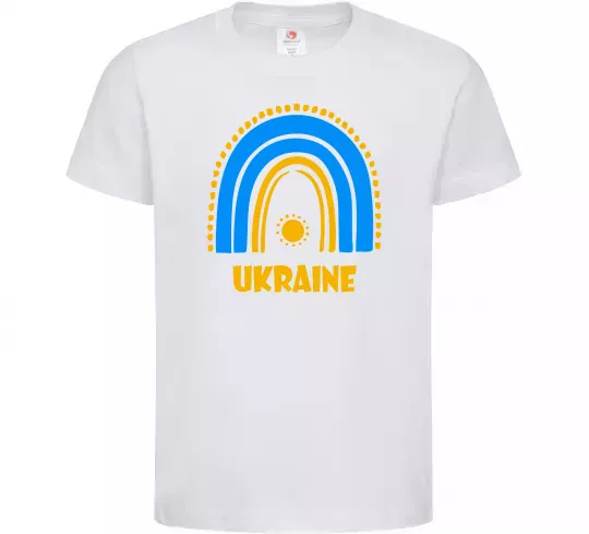 Детская футболка Ukraine сонце Белый фото