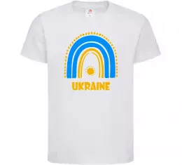 Детская футболка Ukraine сонце Белый фото